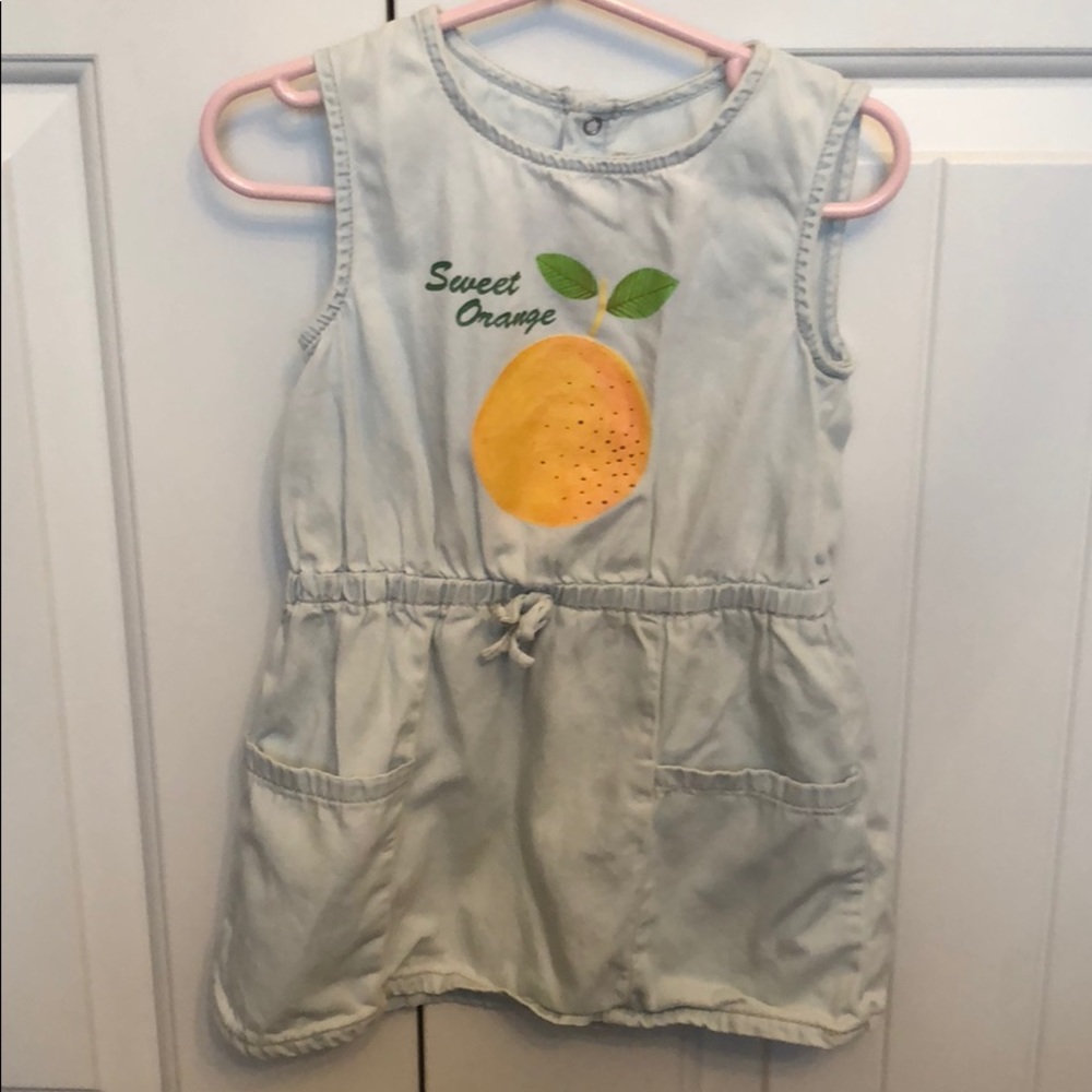 ZARA “Sweet Orange” Denim Dress 🍊